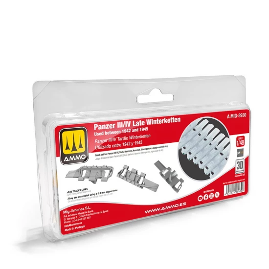 1:48 Panzer III/IV Late Winterketten. Used between 1942 and 1945