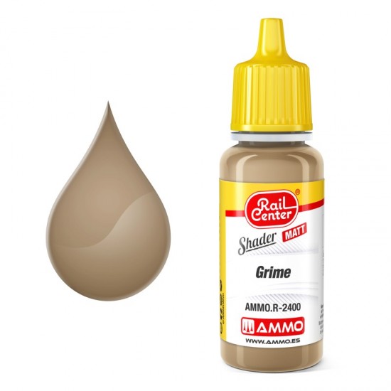 Rail Center Matt Shader Grime (17ml, acrylic-based, matt, high-flow, translucent paint) 