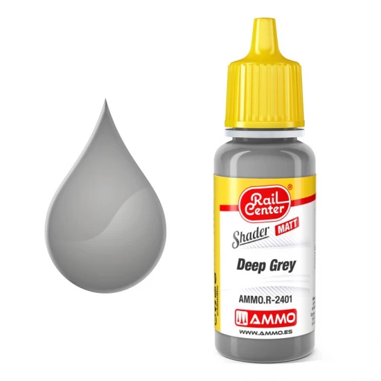Rail Center Matt Shader Deep Grey (17ml, acrylic-based, matt, high-flow, translucent) 