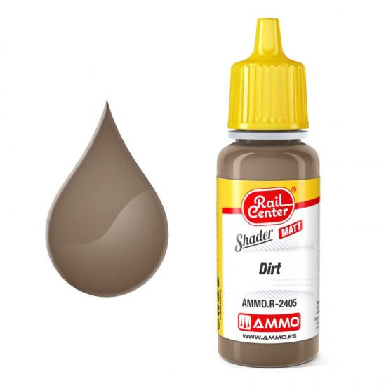 Rail Center Matt Shader Dirt (17ml, acrylic-based, matt, high-flow, translucent paint) 