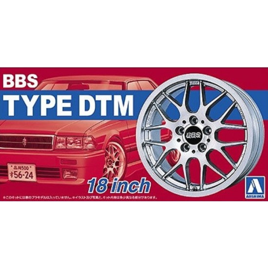 1/24 18inch BBS DTM Wheels and Tyres Set (4 Wheels + 4 Tyres)