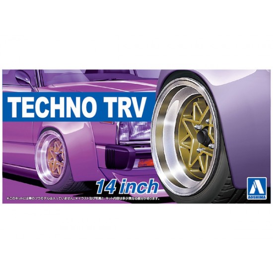 1/24 14inch Techno TRV Wheels and Tyres Set 