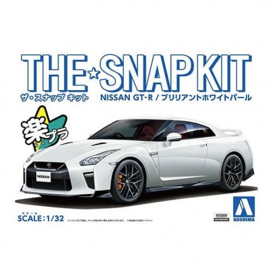 1/32 Nissan GT-R (Birring White Pearl) Snap Kit