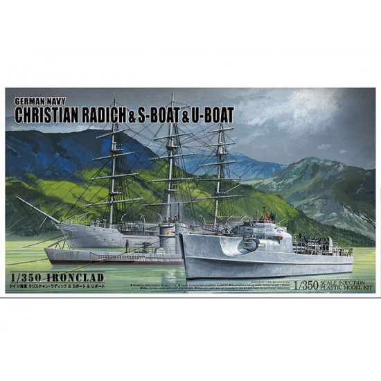 1/350 German Navy Christian Radich & S-Boat & U-Boat