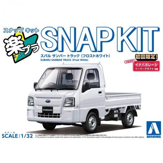 1/32 Snap Subaru Sambar Truck (Frost White)