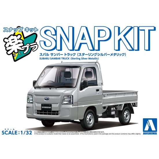 1/32 Snap Subaru Sambar Truck (Sterling Silver Metallic)