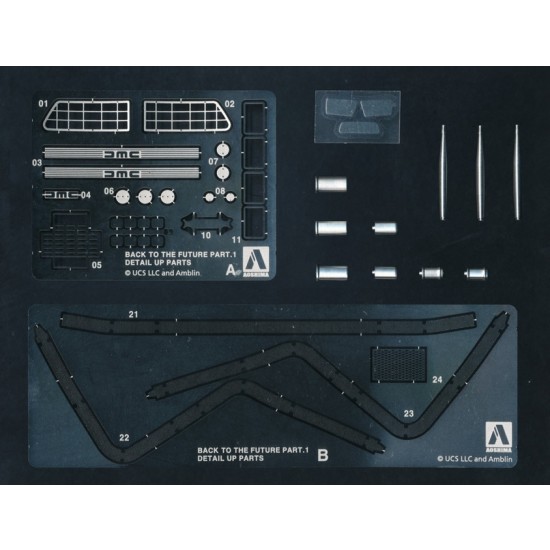 1/24 Time Machine From Back To The Future Detail Up Parts Set [MOVIE MECHA]