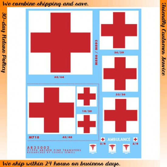 1/35 Ambulance Generic Markings 