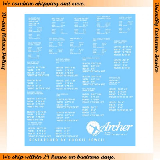 1/35 British D-Day Shipping Stencils for Armoured Vehicles (White)