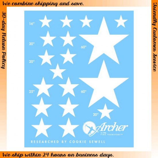 1/35 US Vehicle Stars for Shermans (white)