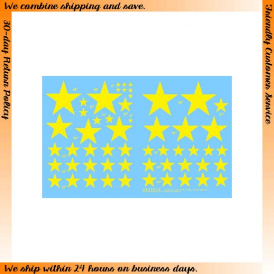 1/35 Stars for US Armoured Vehicles #2 (yellow)
