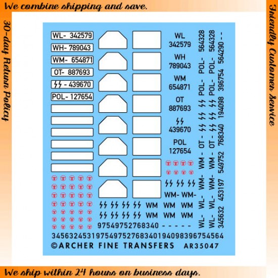 1/35 WWII German License Plates 