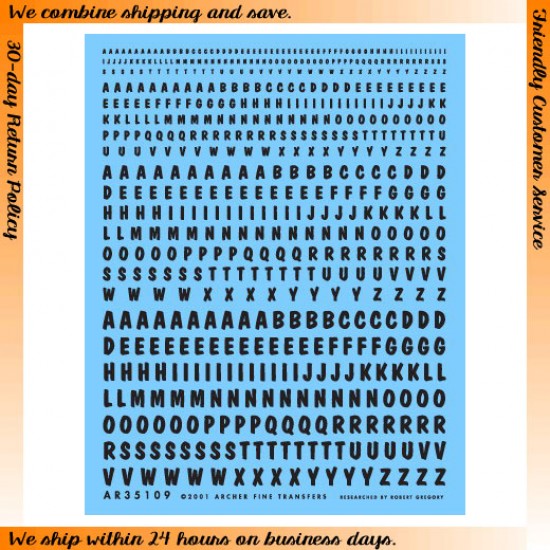 1/35 Generic Hand Lettering (Black) 