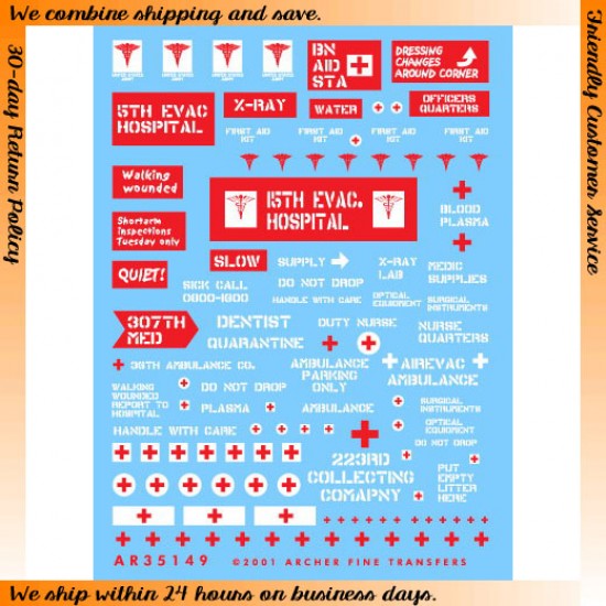 1/35 Miscellaneous Medical Related Signage 