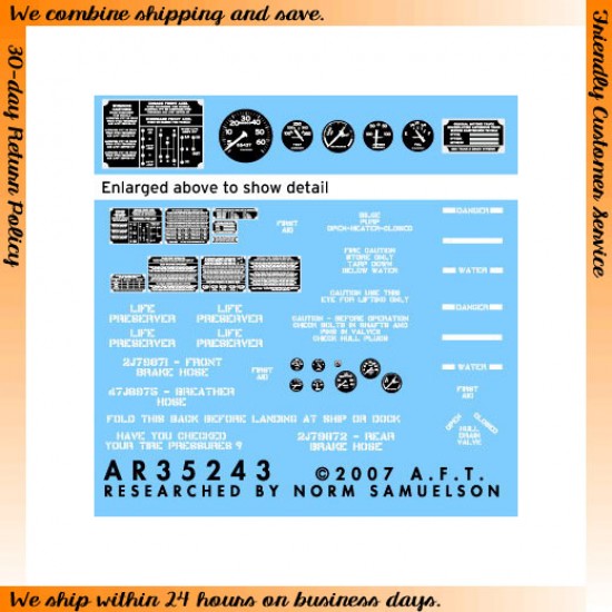 1/35 Duke Instruments, Stencils &Placards for Italeri kit