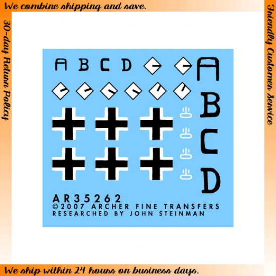 Dry Transfers for 1/35 Stug III F/8