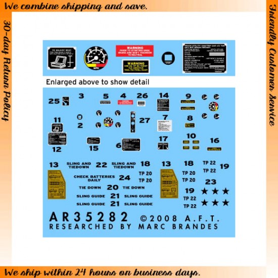 1/35 Humvee Instruments &Placards for Tamiya kit