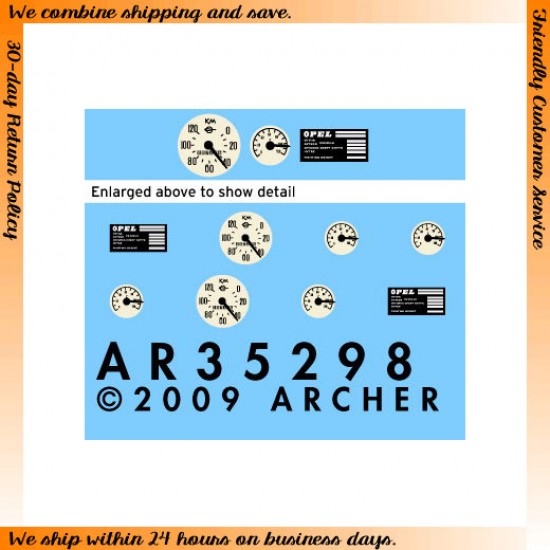 1/35 Opel Blitz Instruments and Placards for Italeri kit