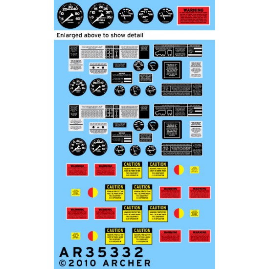 1/35 M35A2 Instruments &Placards for AFV Club kits
