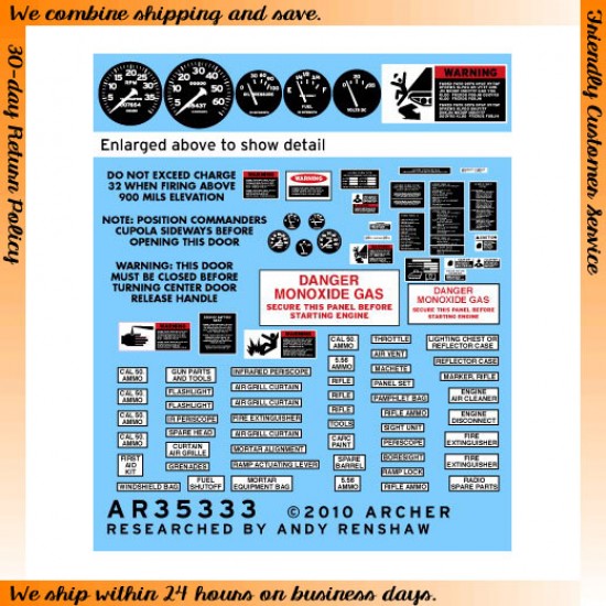 1/35 M106 Instruments and Placards 