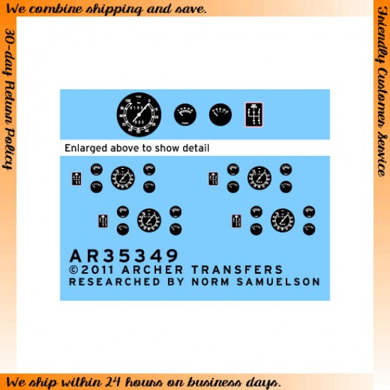 Dry Transfer - 1/35 V3000S Instruments and Placards for ICM kit