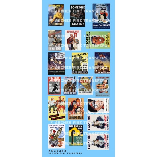1/35 Printed Paper - WWII U.S. Victory Posters