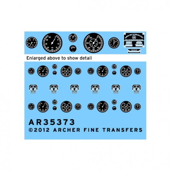 1/35 M.B. G4 Instruments and Placards Decals for ICM Kit #35531 (Dry Transfers)