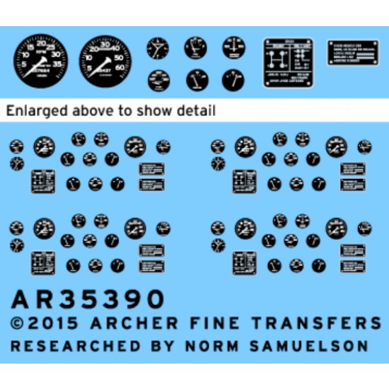 1/35 Dry Transfer - M19 Transporter Instruments & Placards for Merit International #63501