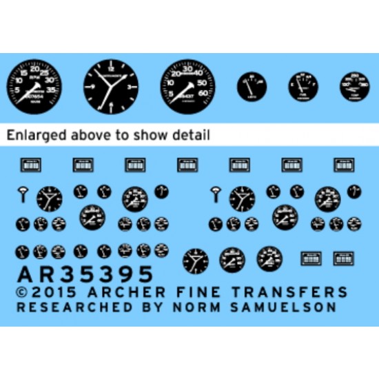 1/35 Dry Transfer - M-10 Tank Destroyer Instruments and Placards for AFV Club kit #35024