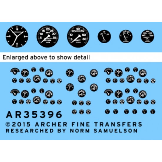 1/35 Dry Transfer - M-36 Motor Gun Carriage Instruments for Academy kit #1395