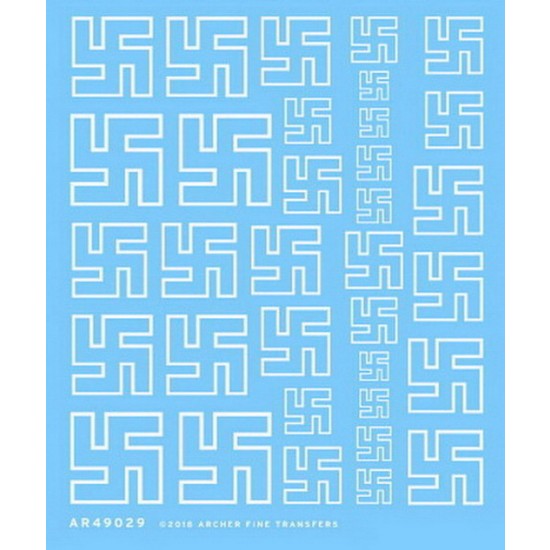 1/48 Swastikas for Aircraft (outline white, dry transfers)