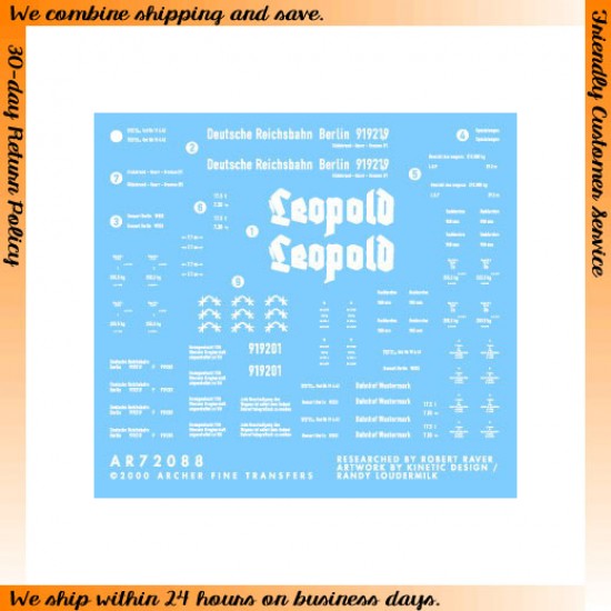 Dry Transfers for 1/72 Leopold Railgun 