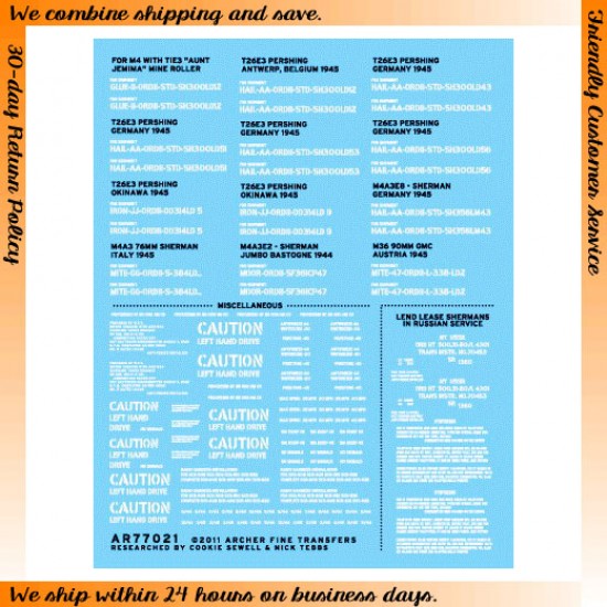 1/35 US late WWII Address Codes and Miscellaneous Stenciled Data