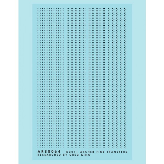 Resin on Clear Decal Film for O-Scale Streetcars & Interurbans 5/8-Inch Rivets