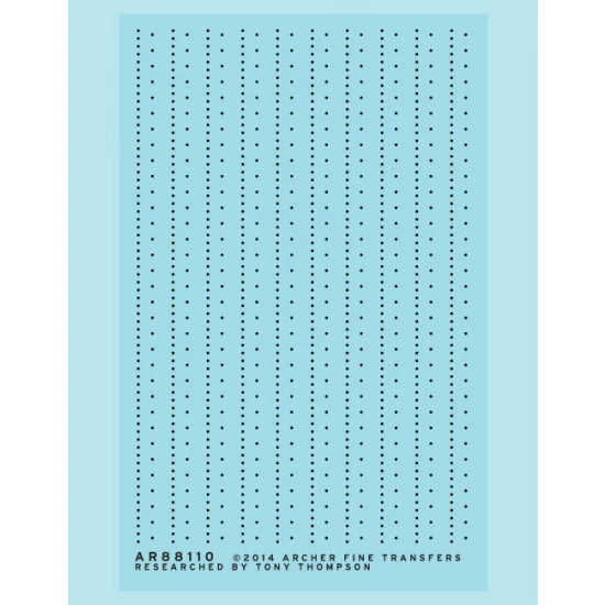Resin on Clear Decal Film for O Scale Staggered Pattern Rivets