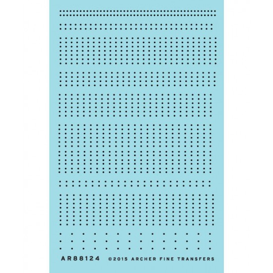 S Hopper Car Rivet Set Sheet 1 (Resin on Clear Decal Film)