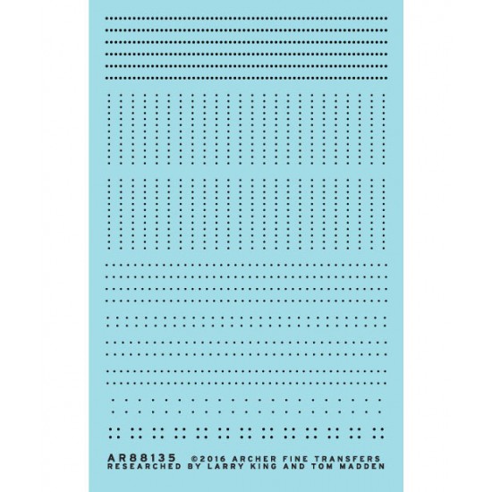 O Pullman Car Rivet Set Sheet 2 (Resin on Clear Decal Film)