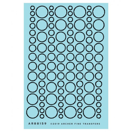 Various scales Arc Weld Beads .040 inch 1.02 mm wide (Resin on Clear Decal Film)