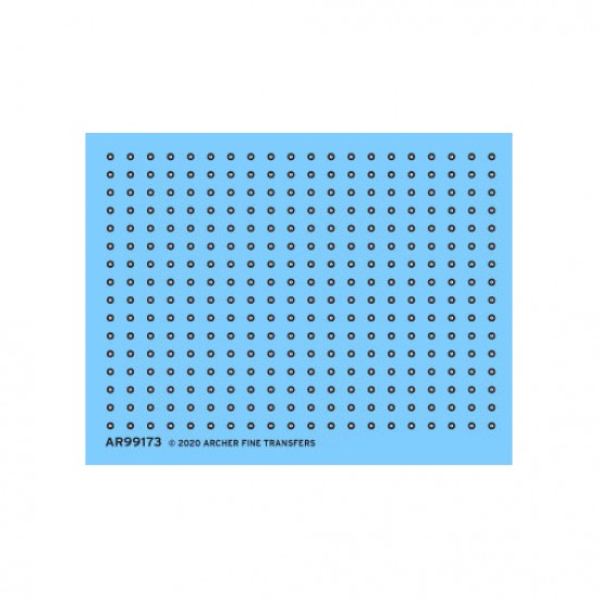 1/24 British Cowling Fasteners (Resin on Clear Decal Film)