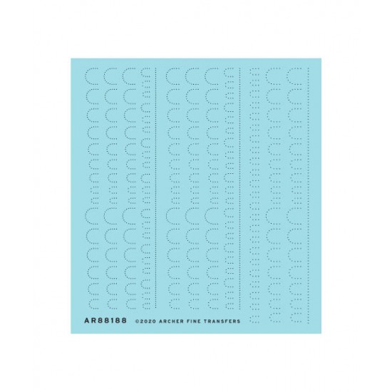 1/48 Oblong Rivet Segments (Resin on Clear Decal Film)