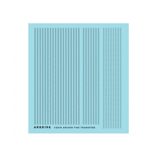 1/32 Staggered Double Row Aircraft Rivets (Resin on Clear Decal Film)