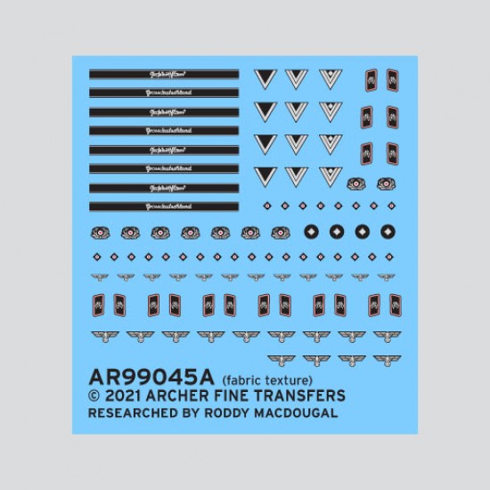 1/35 Heer Uniform Patches for Panzer Crews (Fabric Texture Applique)