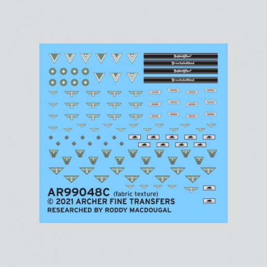 1/35 German Late War Uniform Patches for Artillery Troops (Fabric Texture Applique)