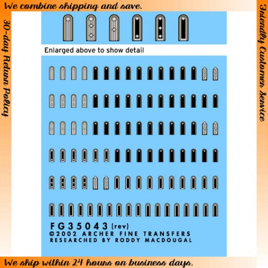 1/35 German SS Shoulder Boards for Reconnaissance Troops 