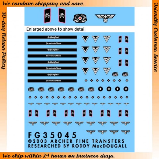 1/35 Heer Uniform Patches for Panzer Crews 