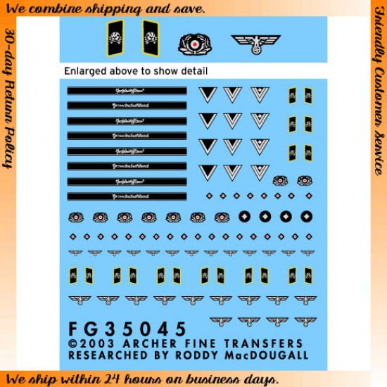 1/35 Heer Uniform Patches for Armoured Reconnaissance Troops