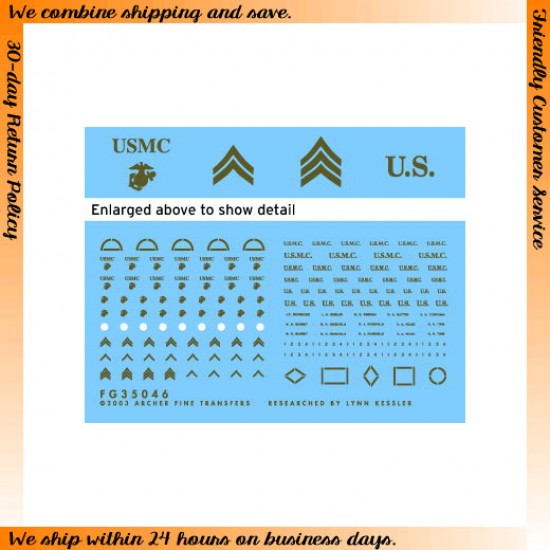 1/35 WWII USMC Uniform Patches