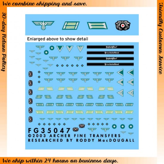 1/35 German Early War Uniform Patches for Panzergrenadiers