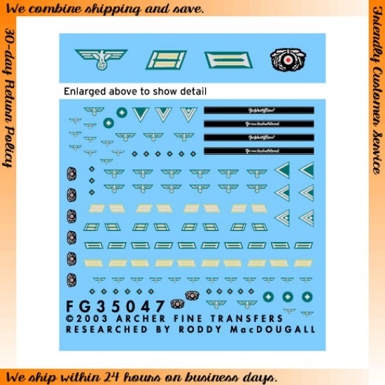 1/35 German Early War Uniform Patches for Non-armor Reconnaissance Troops