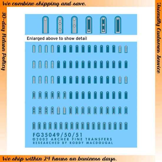 1/35 German Early War Shoulder Boards for Medical Personnel